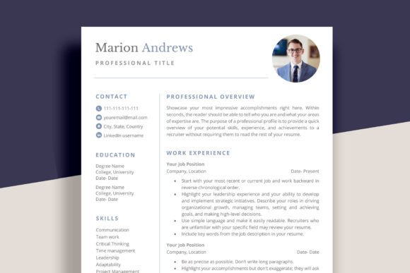 Download Professional Resume Template | Word CV - Premium Resources